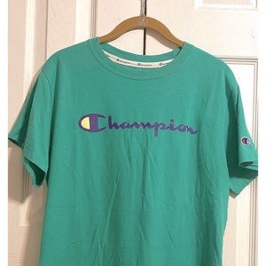 Blue Champion shirt